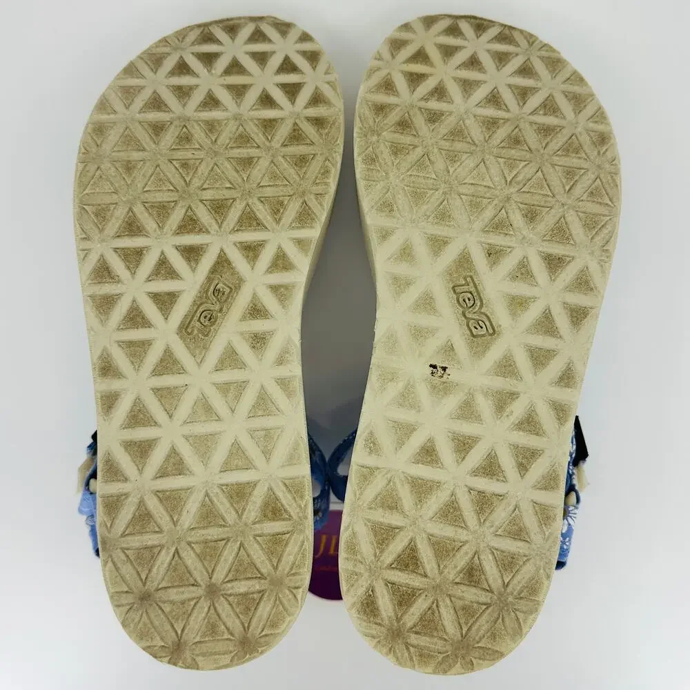 Teva Womens Flatform Universal Gloriosa Periwinkle Flower Sandals 1125203 Size 9 - Picture 10 of 11